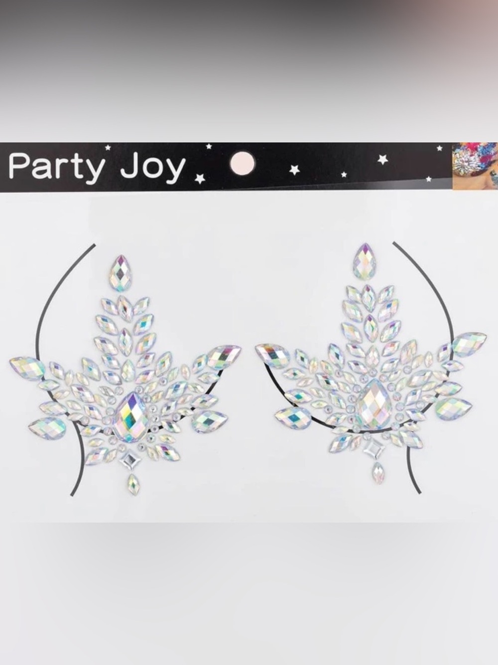 Iridescent Face Jewel Stickers - Crystal Cluster